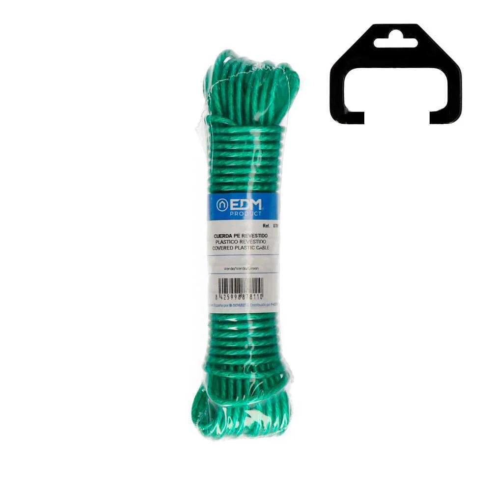 Rolo Plastico Revestido 15m Verde Edm