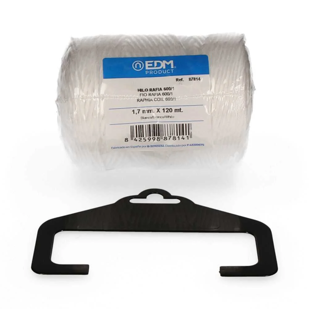 Fio Rafia 600/1 Bobina 220g/120m Branco Edm