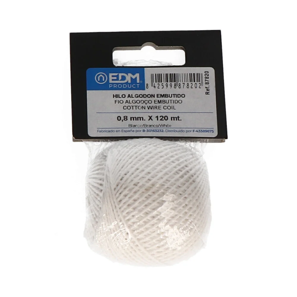 Fio Algodão Embutido 500Gm/120Mts Branco