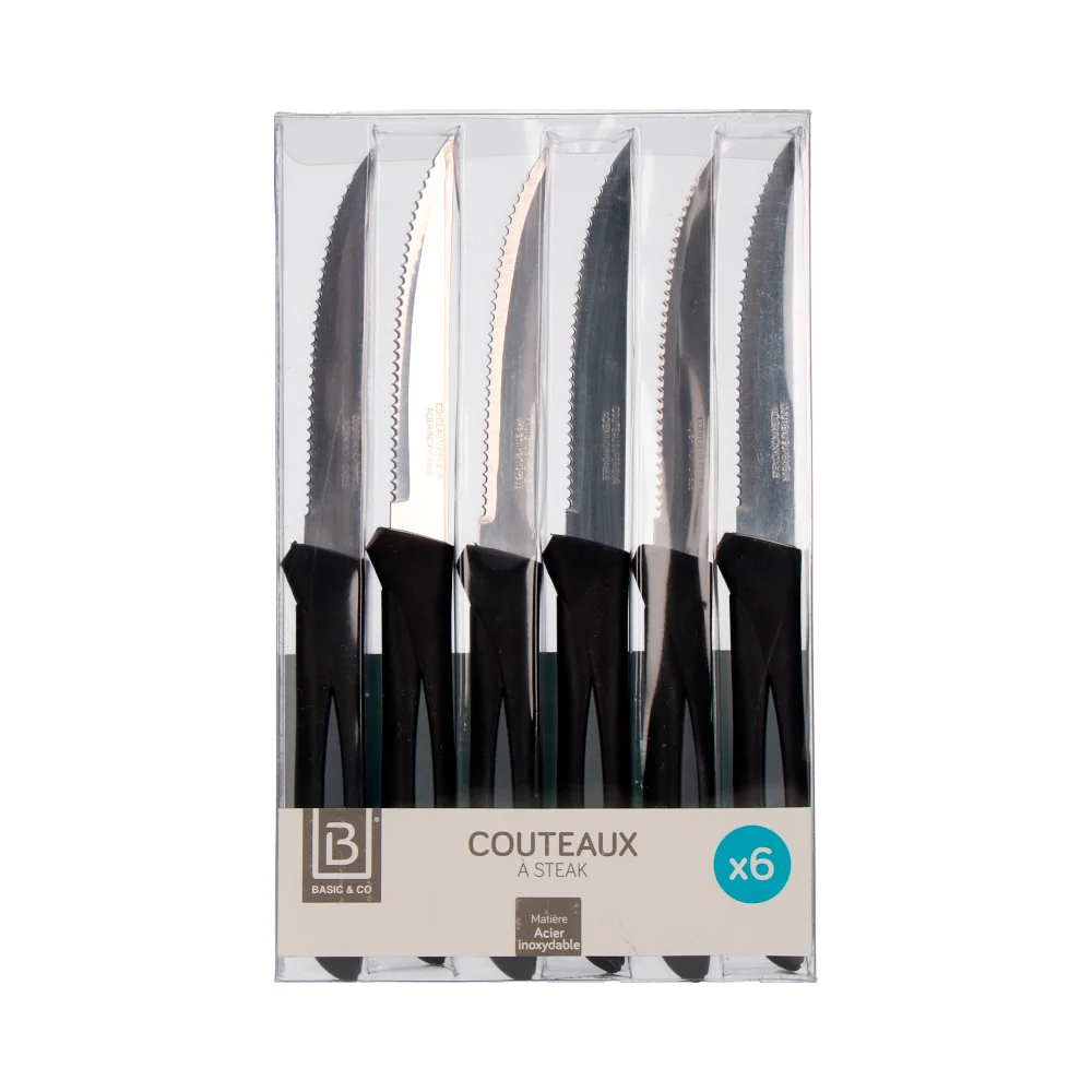 Set 6 Facas Para Carne (Cores Sortidas)