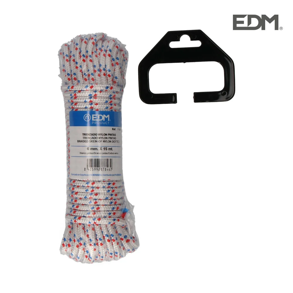Pele Trençada Nylon 15Mts Branco Pintas