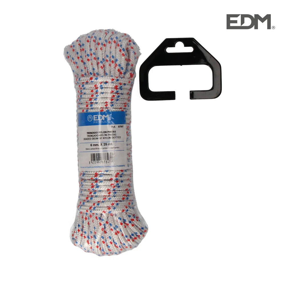 Pele Trençada Nylon 25Mts Branco Pintas