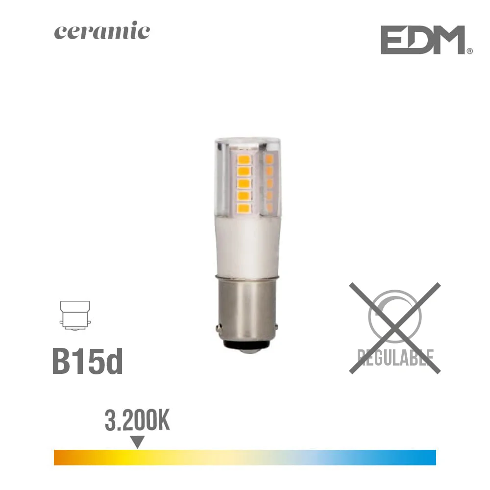 Lampada Bayoneta Led B15D 5.5W 650 Lm 3200K Luz Qu