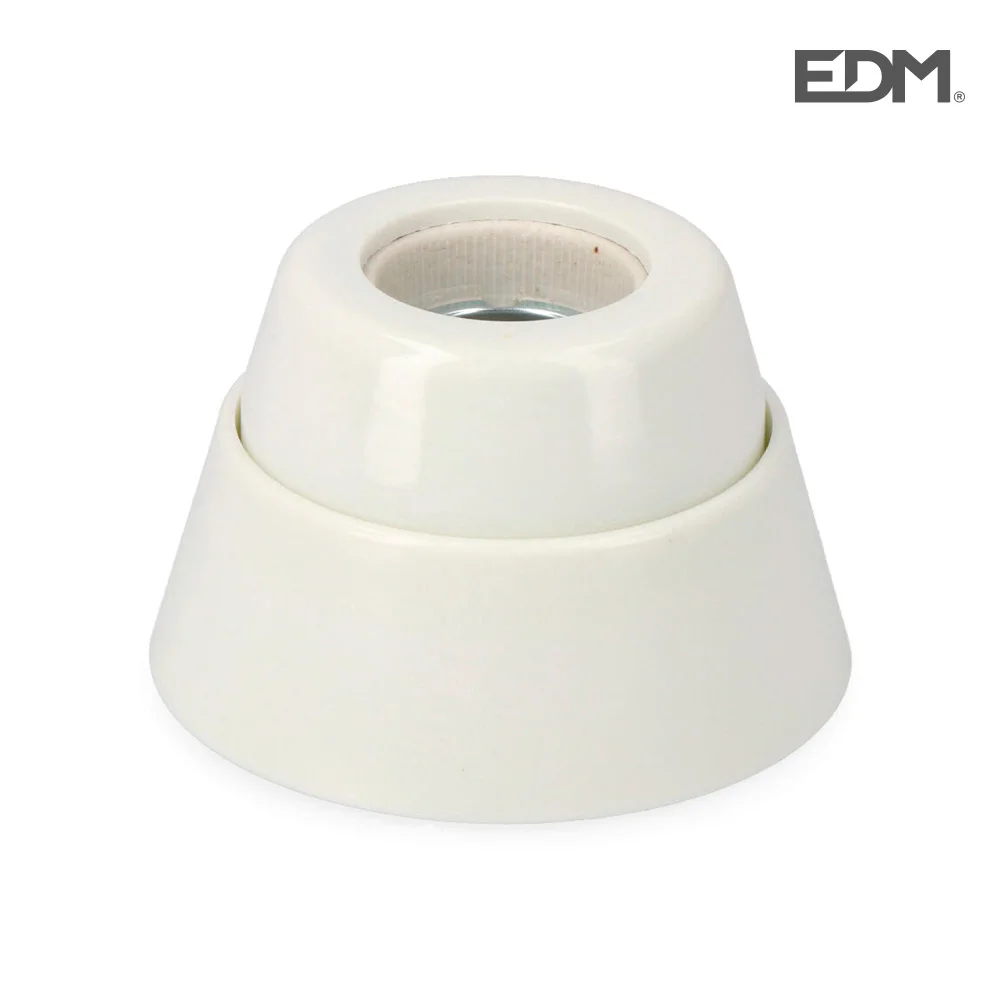 Casquilho E27 De Superficie Recto Porcelana Embala