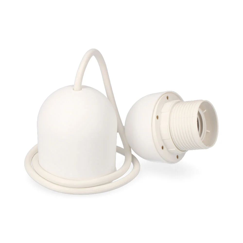 Conjunto Suspensão Branco E27 Comprimentodo Cabo 80cm Embalado