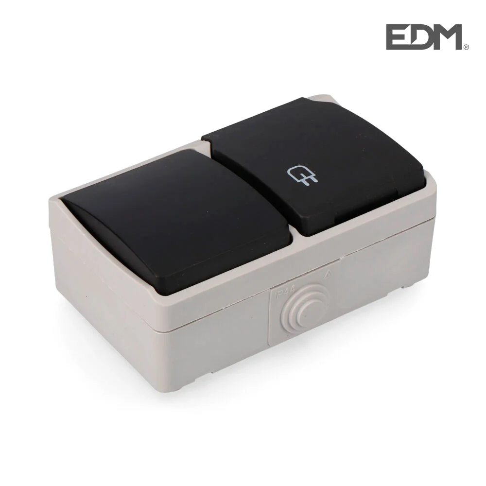 Conmutador + Tomada T/Tl (Embalada) 16a 250v Ip44