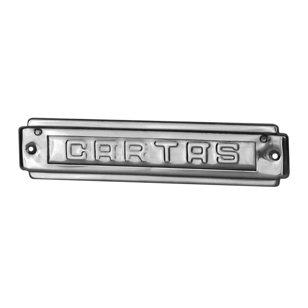 Placa Cartas Inox 22X25Cm