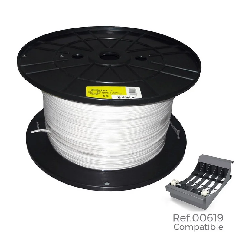 Rolo de Cabo 3x1,5mm Plano Branco 250mts (Bobine .