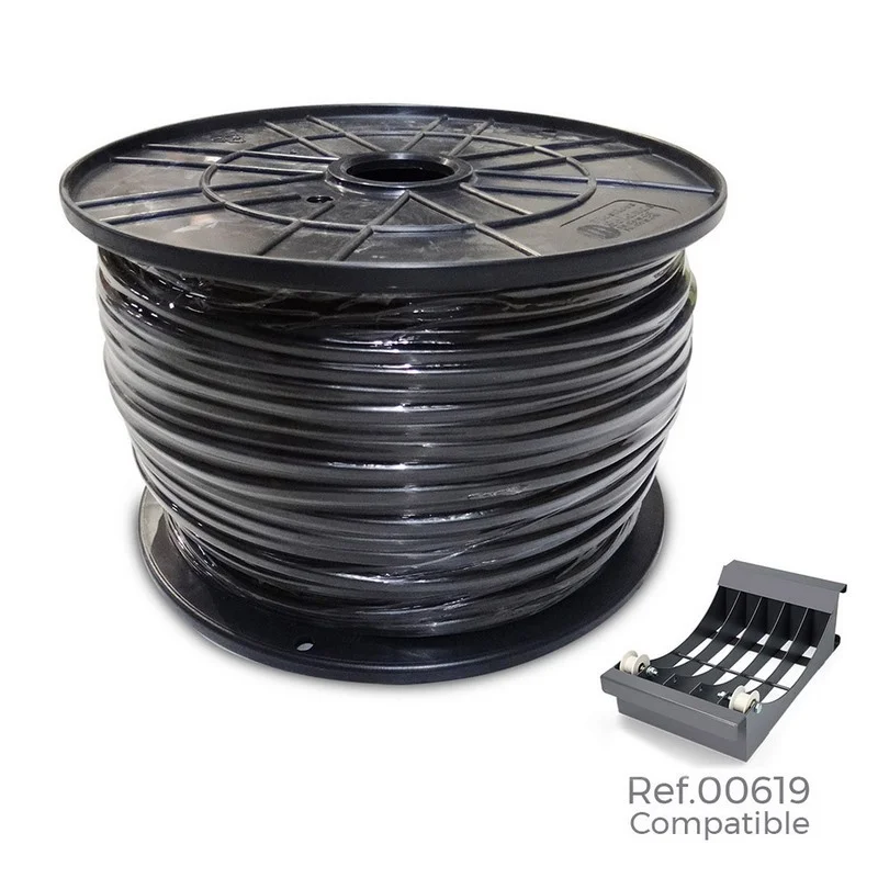 Rolo De Cabo Acrilico 5X1,5Mm Preto 100Mts Bobine