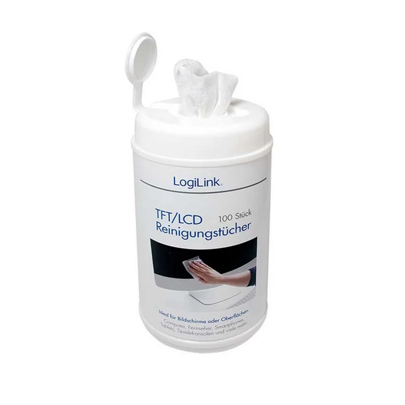 Toalhetes de Limpeza para Ecrãs (100un) Logilink