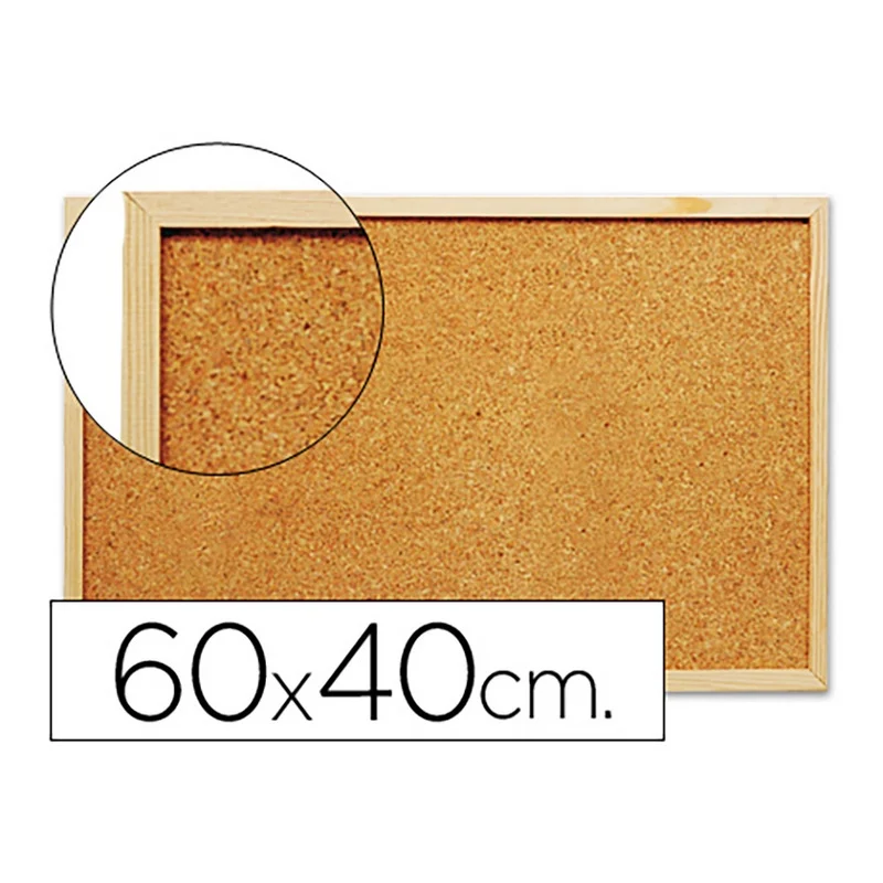 Quadro-Preto Cortiça Q-Connect 60X40Cm Moldura De