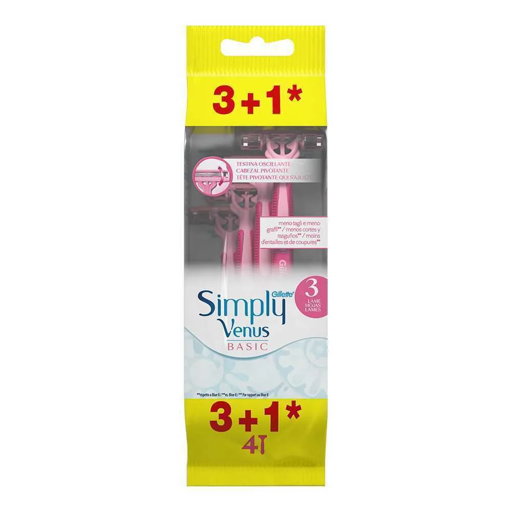 Gillette Simply Venus 3 Lâminas Depilatórias 4 und