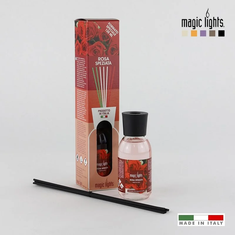 Difusor Aroma Mikado Picantes Rose 125ml Magic Lights
