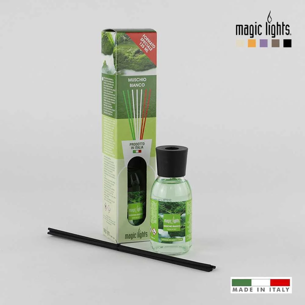 Difusor Aroma Mikado Musk Blanco 125ml Magic Lights