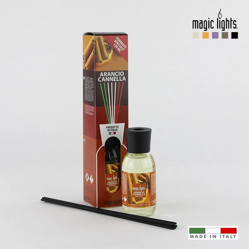 Difusor Aroma Mikado Laranja-Canela 125ml Magic Lights
