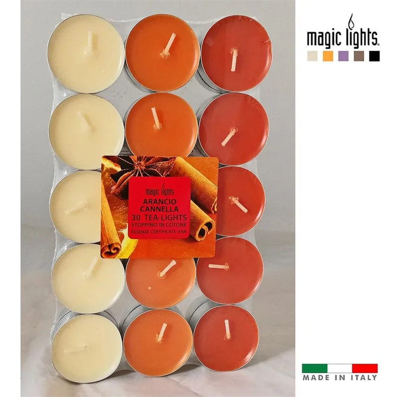 Velas Perfumadas Laranja-Canela 30Uni. Magic Light