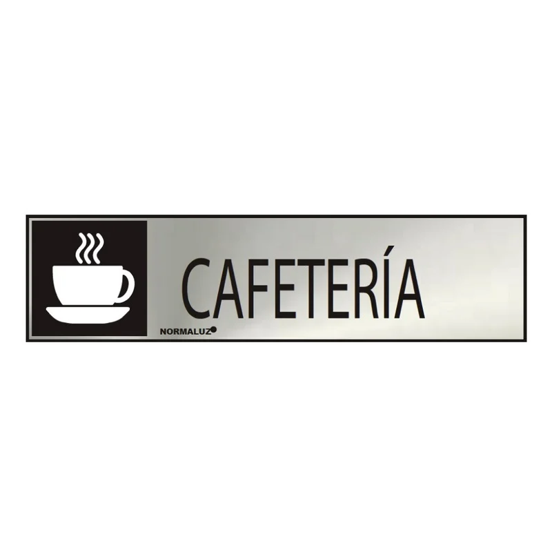 Sinal Informativo Cafetaria (Inox Adesivo 0.8mm.