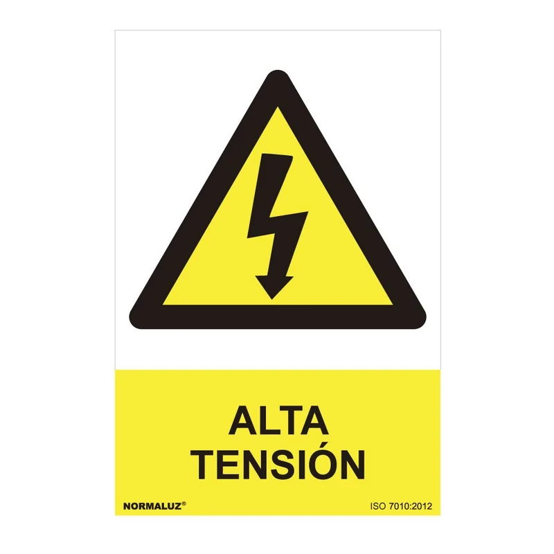 Cartel Normaluz Alta Tensión Pvc (30 X 40 Cm)