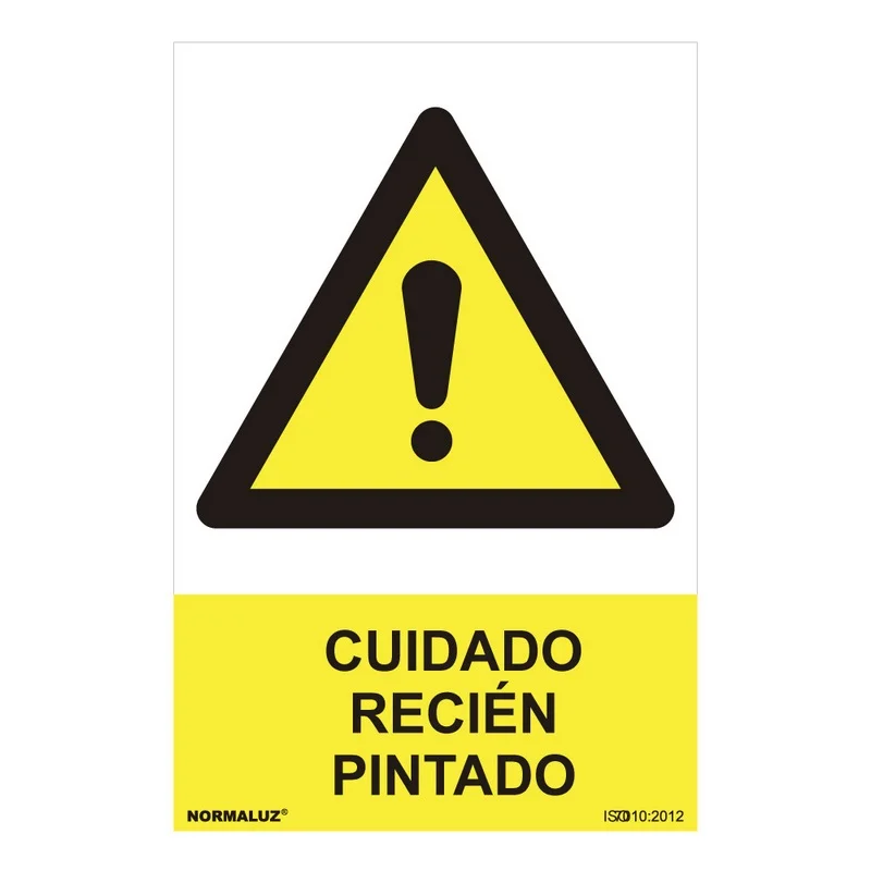 Sinal Perigo Cuidado, Recém Pintado (Pvc 0.7mm).