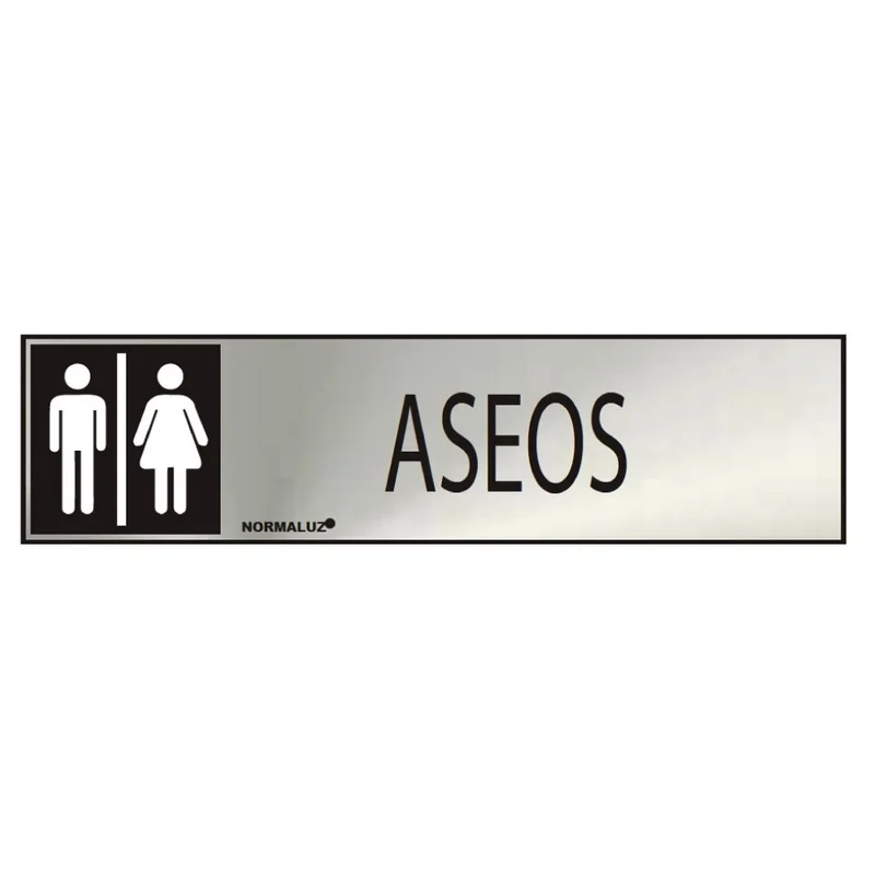 Sinal Informativo Wc Misto (Inox Adesivo 0.8mm)