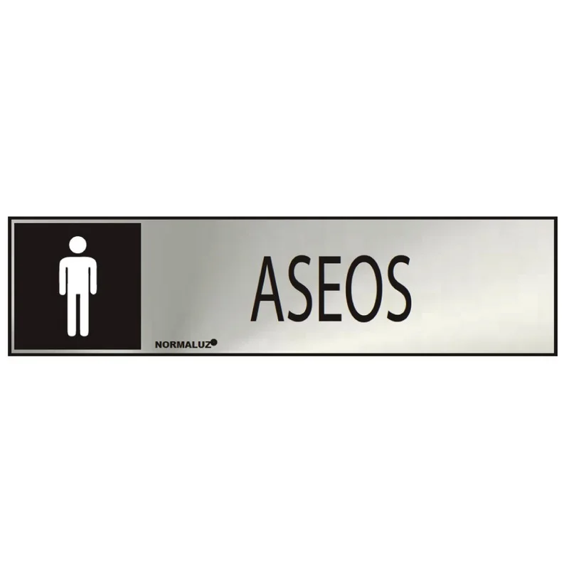 Sinal Informativo Wc Homem (Inox Adesivo 0.8mm)