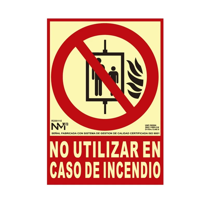 Sinal de Extinção Não Utilizar em Caso de Incêndio