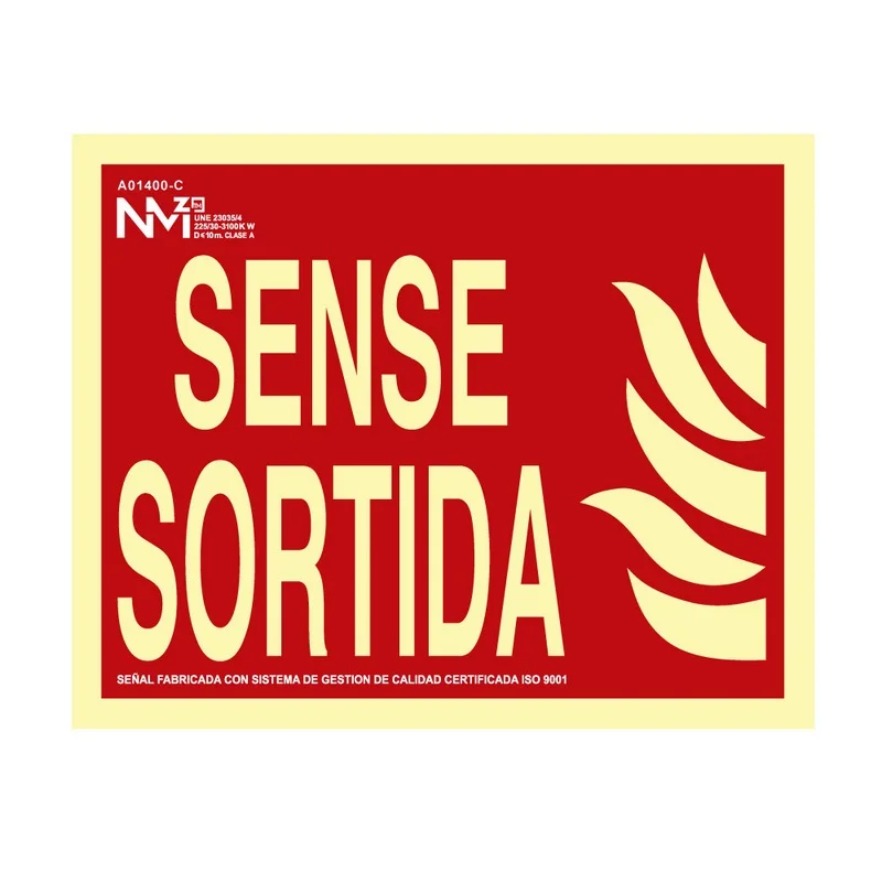 Sinal de Extinção Sem Saída Classe B (Pvc 0.7mm.