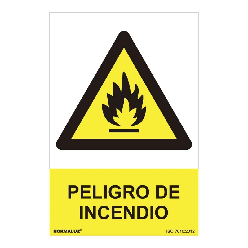 Sinal Perigo Perigo de Incendio (Pvc 0.7mm) 30x.
