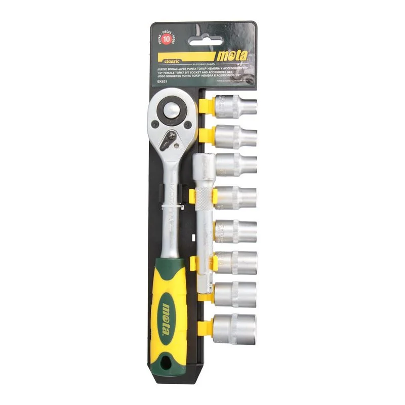 Jogo de 10pcs. Ponta Torx Fêmea 1/2" Ek631 Mota