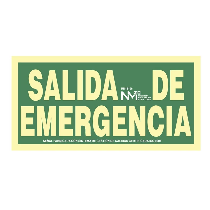 Sinal de Evaluação Saida de Emergencia (Pvc 1mm) .