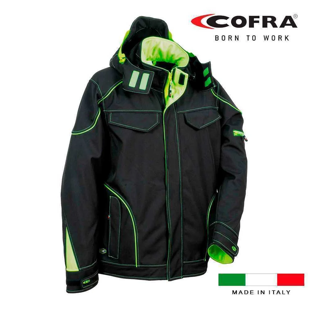 Jaqueta Softshell Tecka Preto Lime Cofra Tamanho .
