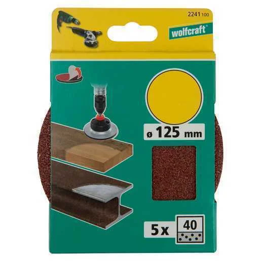 Pack 5 Discos de Lixa Auto-Adesivo Grao 40 125  .