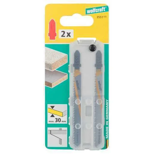 Pack 2 Folhas para Tico-Tico Eixo em T/Hcs 75mm Pos.Dentes Opostos 3551000 Wolfcraft
