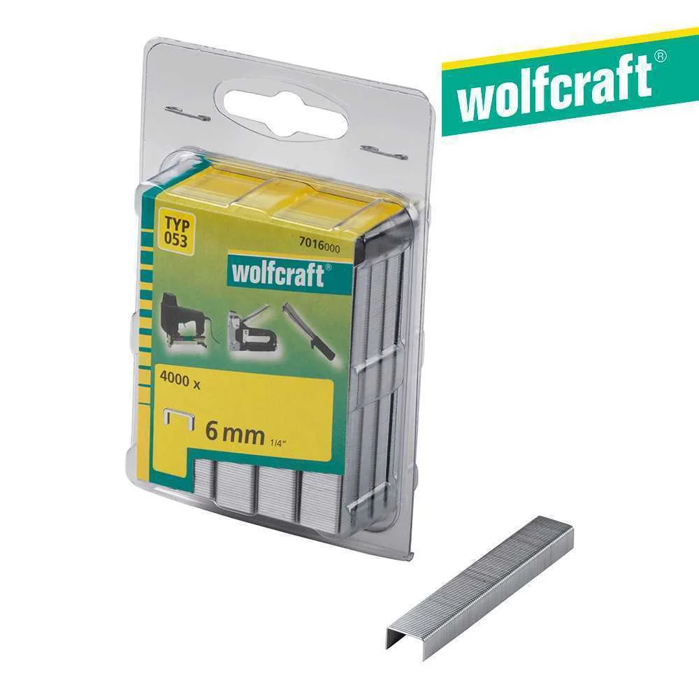 Pack 4000 Agrafos Largos 6mm. Tipo 053 7016000 Wolfcraft