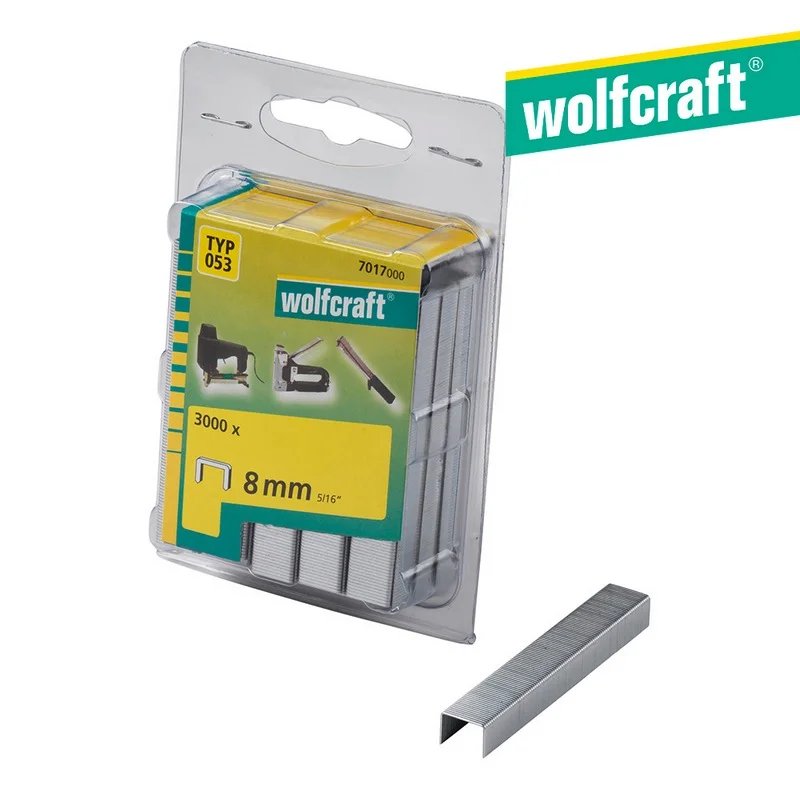 Pack 3000 Agrafos Largos 8mm. Tipo 053 7017000 Wolfcraft