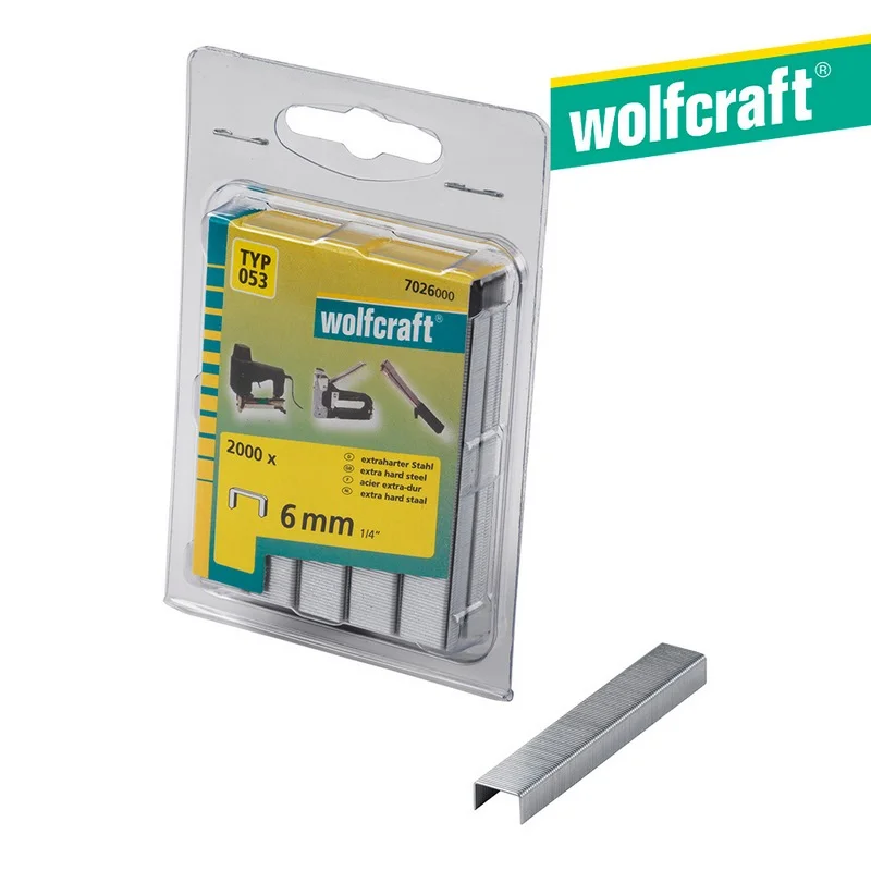 Pack 2000 Agrafos Largos 6mm Wolfcraft