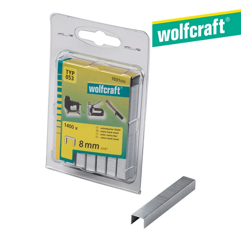 Pack 1400 Agrafos Largos 8mm. Tipo 053 7031000 Wolfcraft