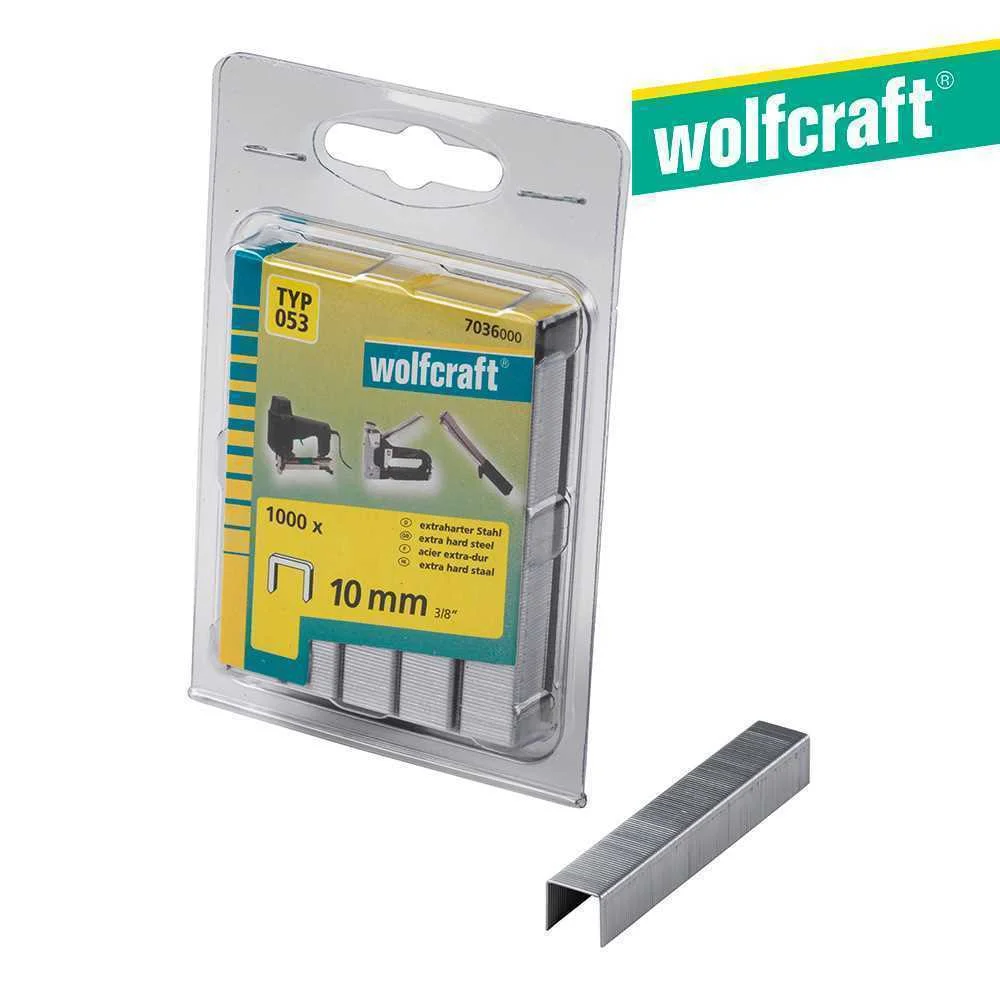 Pack 1000 Agrafos Largos 10mm. Tipo 053. 7036000 Wolfcraft