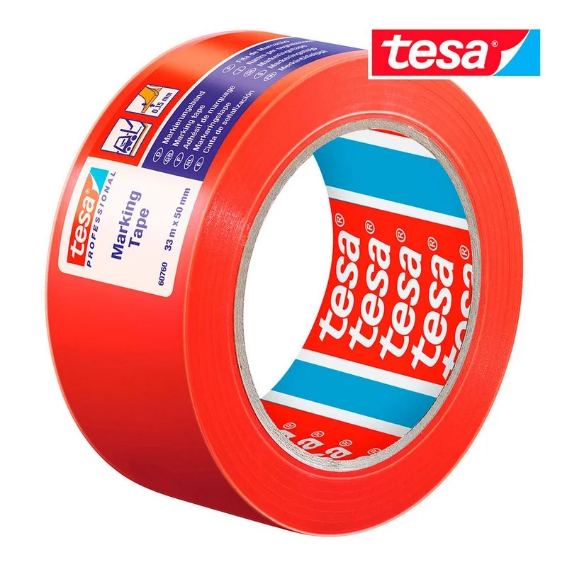 Fita de Sinalização Adesivo Vermelha 33m X 50mm 6.