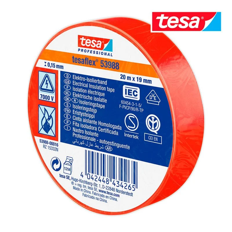 Fita Isolante Homologada Vermelha 20m X 19mm 5398.