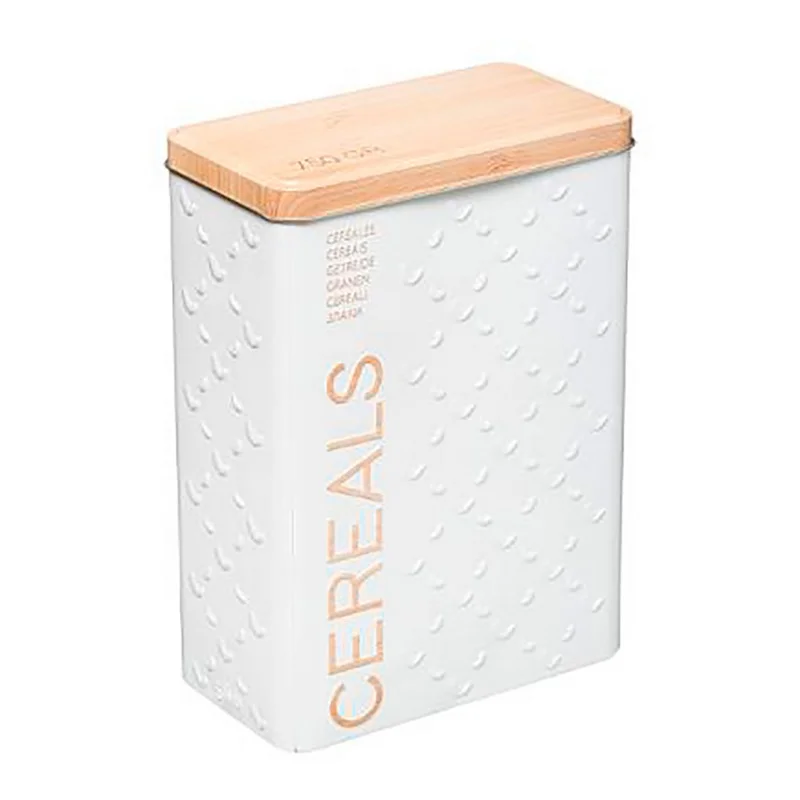 Caixa Metalica para Cereais 750g Modelo Scandi Nature