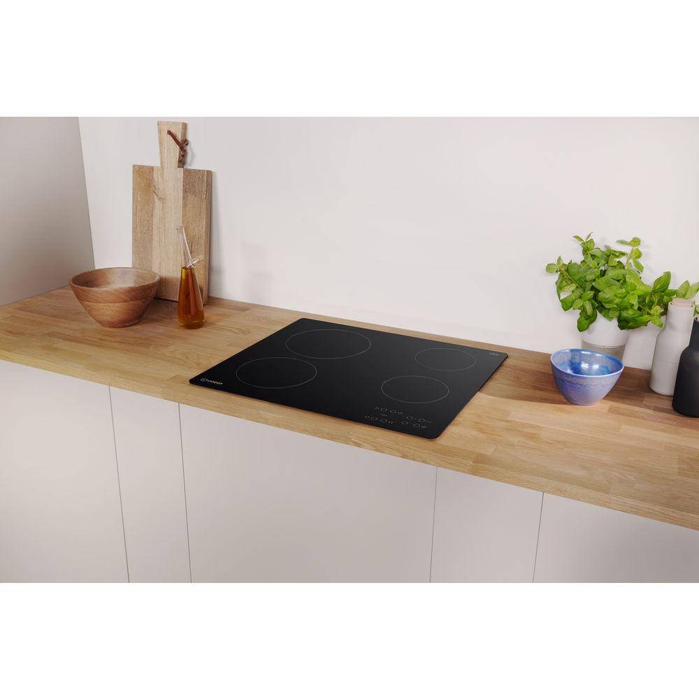 Indesit Ri 161 C, Negro, Empotrado, Ceramica, Vid.