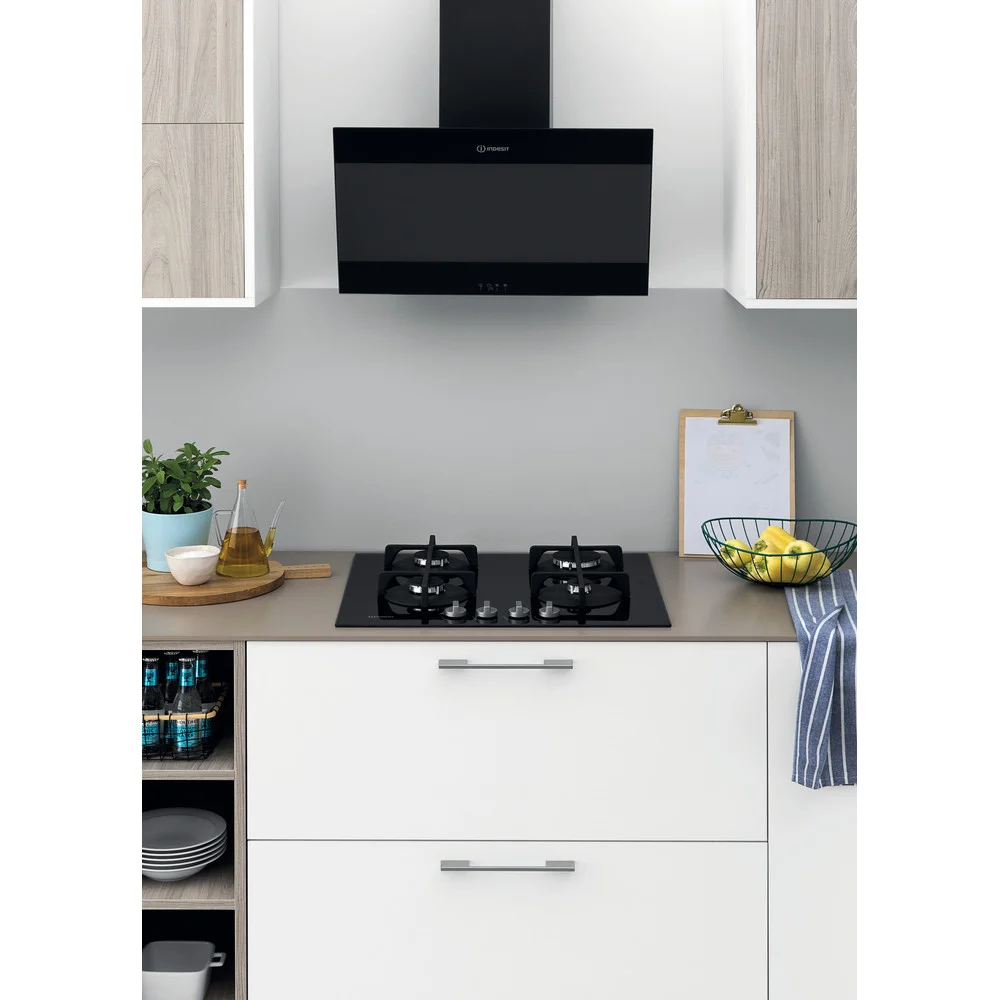 Placa Gas Ing 61t Bk 4 Bocas (Negra) - Indesit