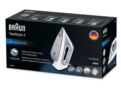 BRAUN SI 3054, FERRO A VAPOR, BASE DE CERÂMICA, 2.