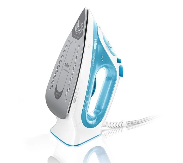 BRAUN TEXSTYLE 3 STEAM IRON SI 3053 BLUE, BASE DE.