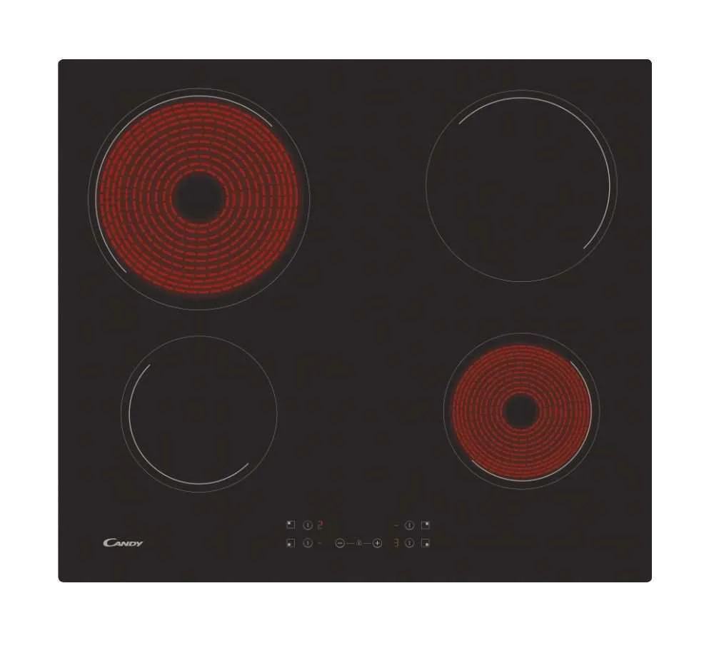 Idea Ch64ccb/4u2 Glass Ceramic Hob 4 Zones (Black) - Candy