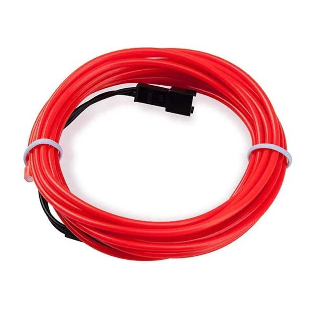 Luz Néon Flexível Vermelha para Carro 5m