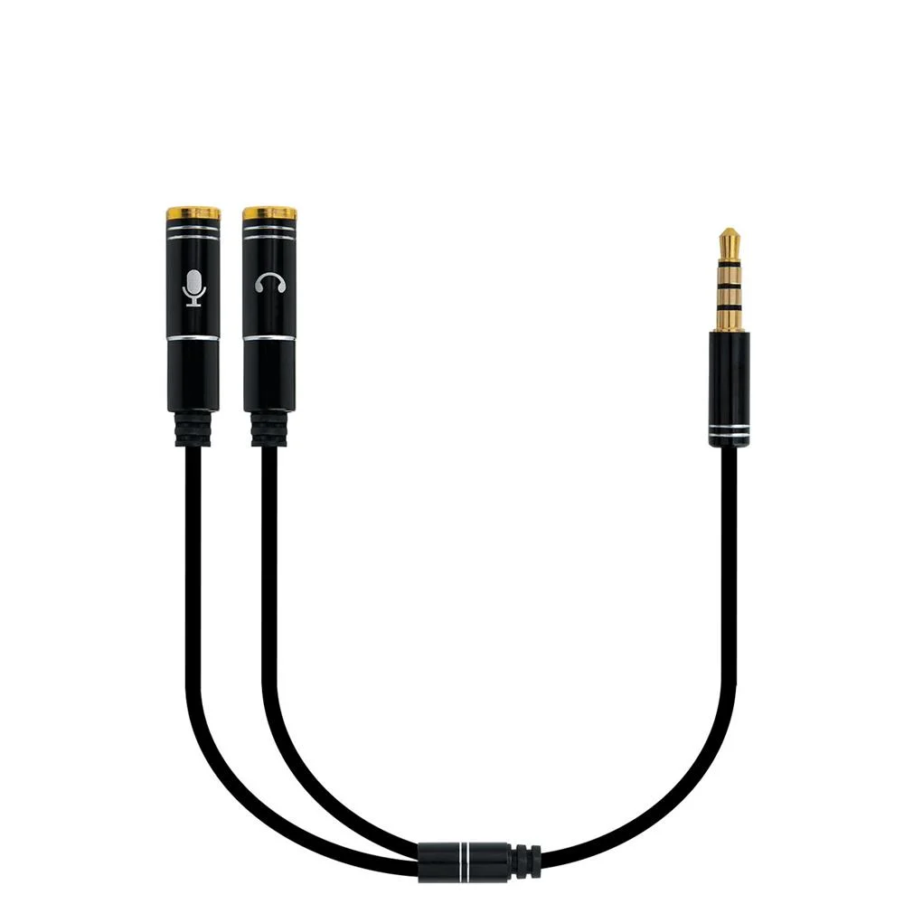 Cabo Áudio Splitter Ewent 2xJack 3.5mm 0.3m Preto