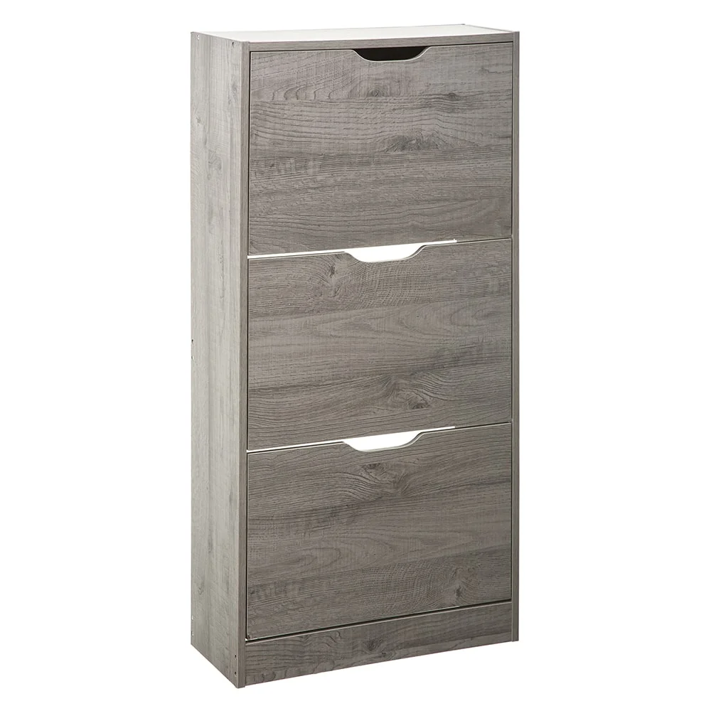 Sapateira De Madeira 115x60x24cm Cor Cinzento