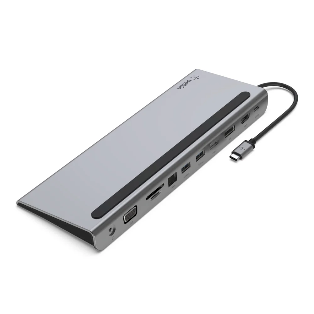 Belkin Inc004btsgy Notebook Dock/Port Replicator Wired Usb 3.2 Gen 1 (3.1 Gen 1) Type-C Black  Grey